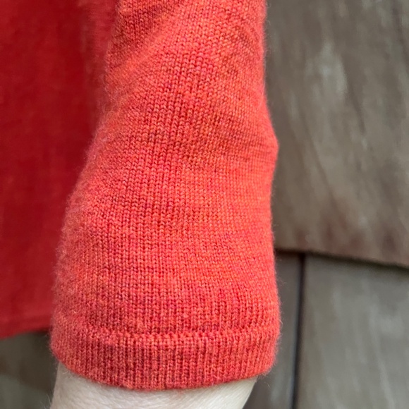 Telluride 💯 Extrafine Merino Wool Terracotta Sweater Boat Neck High Low Size M - Picture 8 of 15